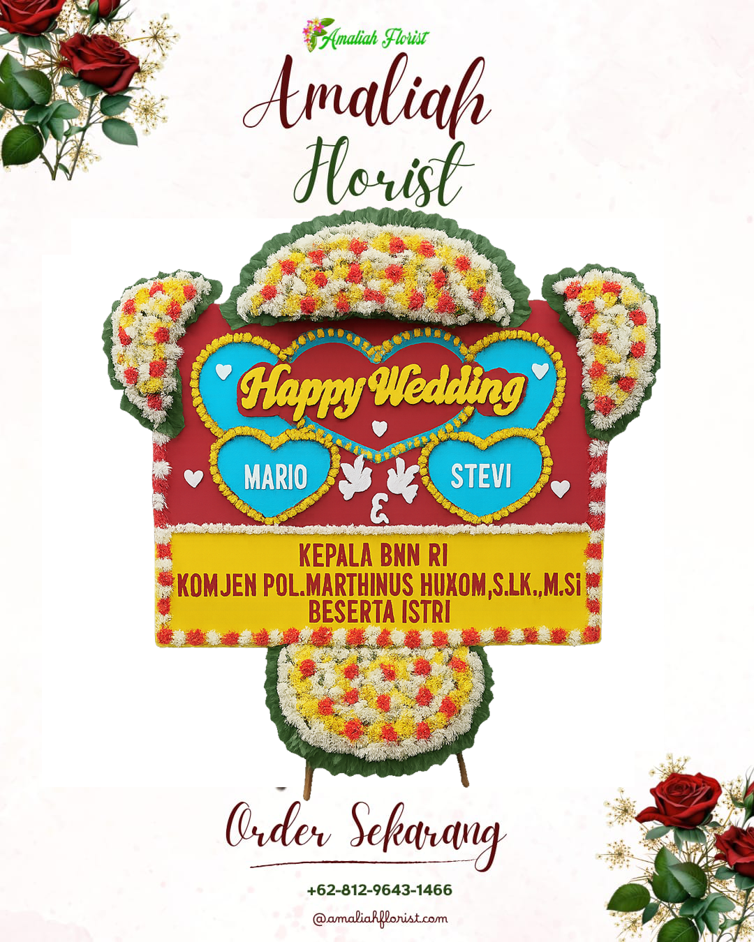Papan Bunga Pernikahan Jiput